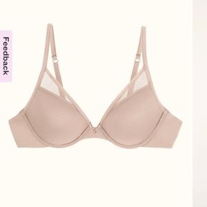 Third Love Classic Comfort Plunge Bra 32 B 1/2 cup